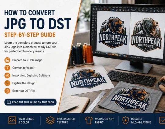 How to convert JPG to DST file conversion