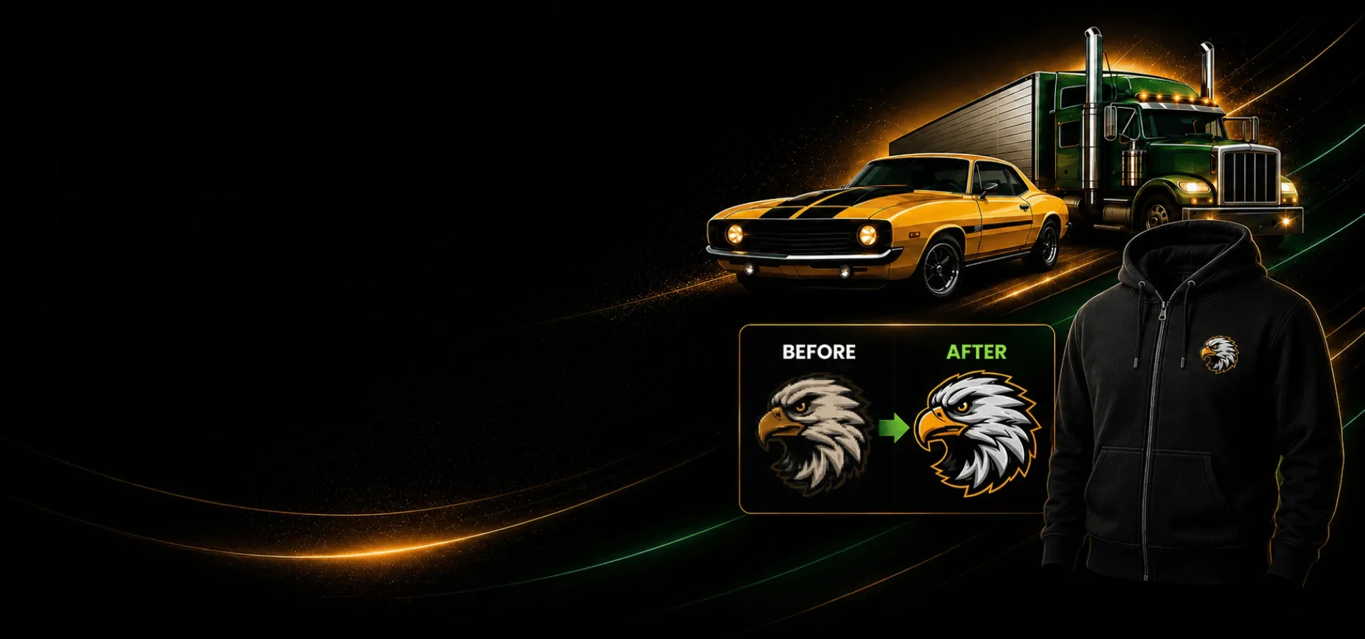 Vector artwork conversion banner